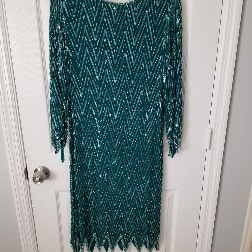 Vintage Silk Beaded Dress By Dominique